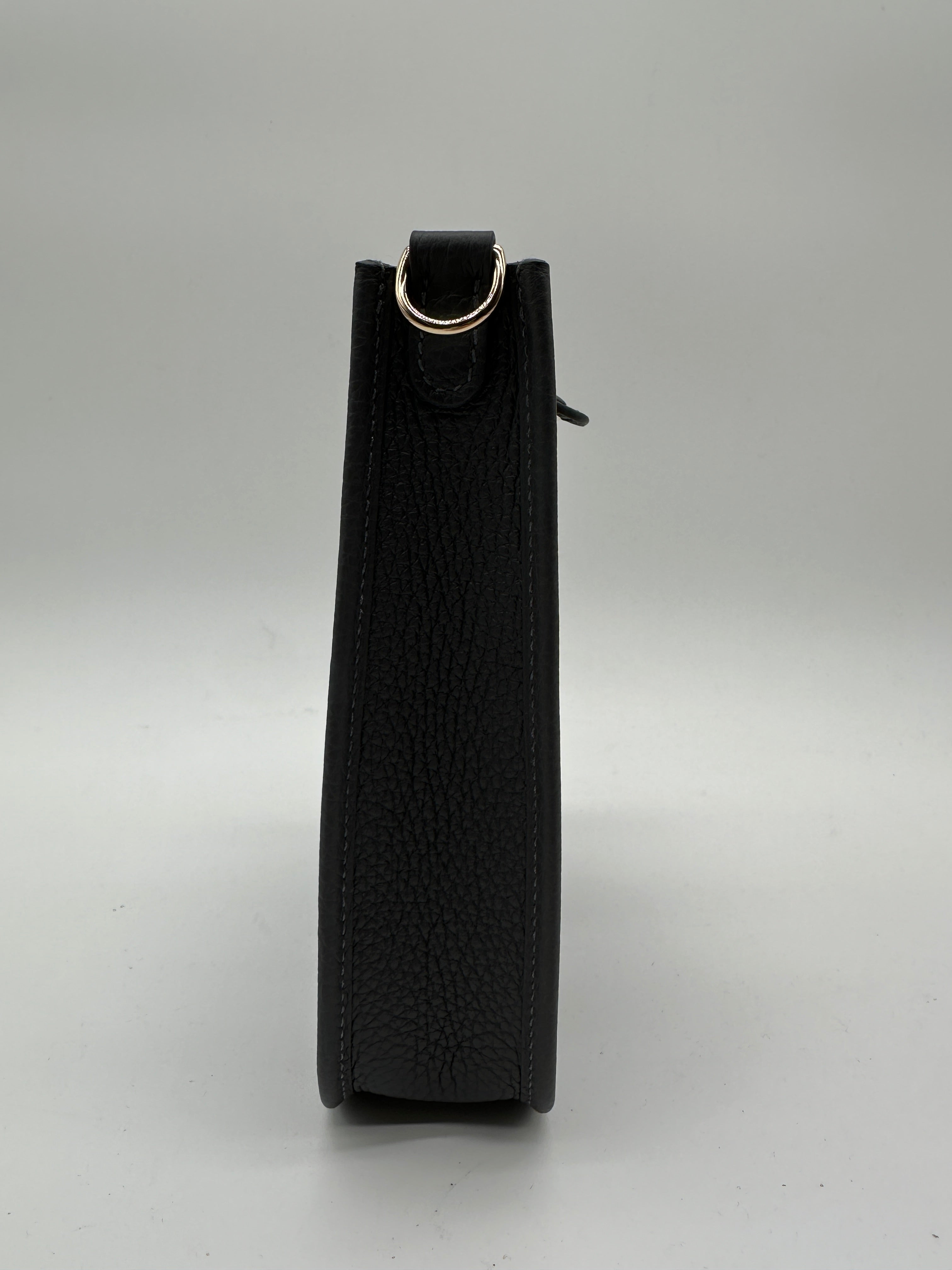 Hermès Mini Evelyne Ardoise Tourillon Clemence Gold Hardware