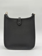 Hermès Mini Evelyne Ardoise Tourillon Clemence Gold Hardware