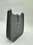 Hermès Mini Evelyne Ardoise Tourillon Clemence Gold Hardware