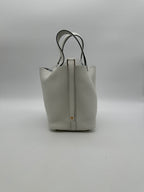 Hermès Picotin 18 New White Tourillion Clemence Gold Hardware