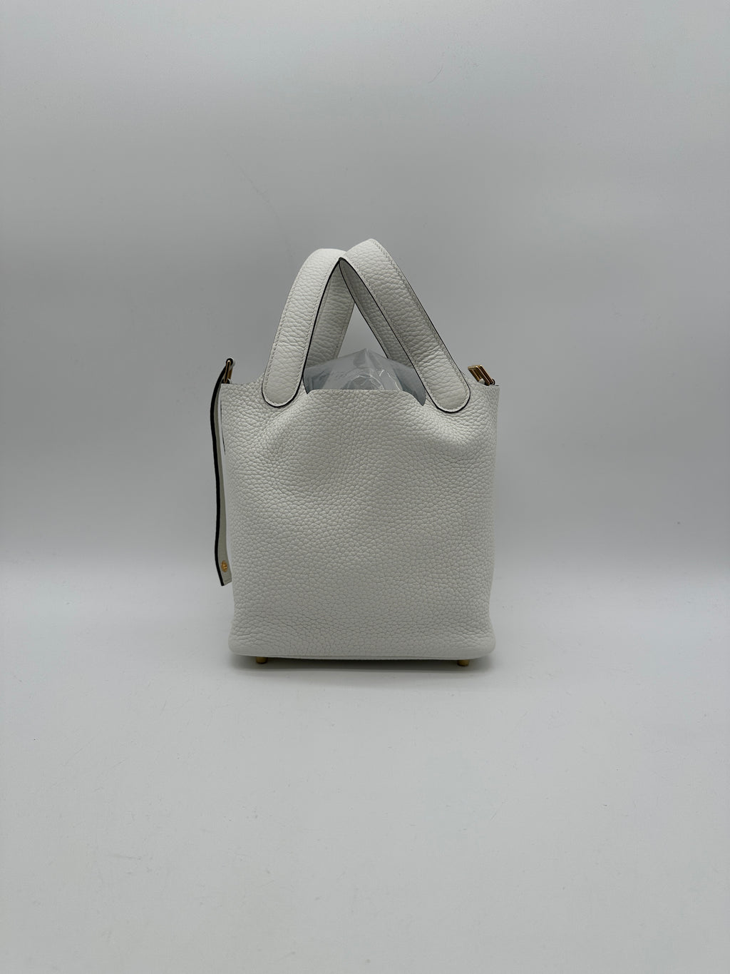 Hermès Picotin 18 New White Tourillion Clemence Gold Hardware
