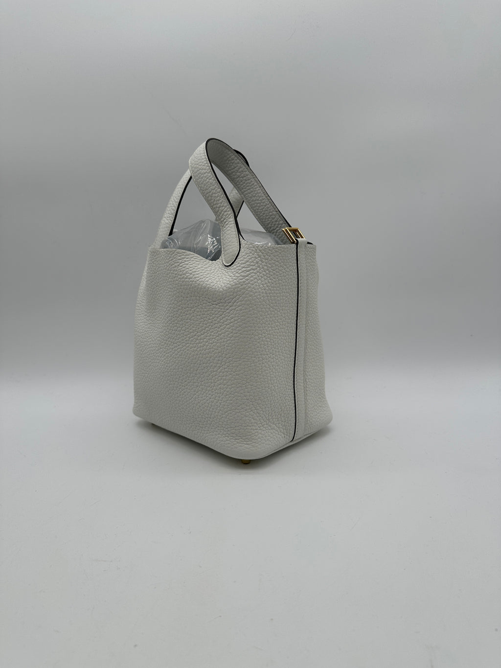 Hermès Picotin 18 New White Tourillion Clemence Gold Hardware