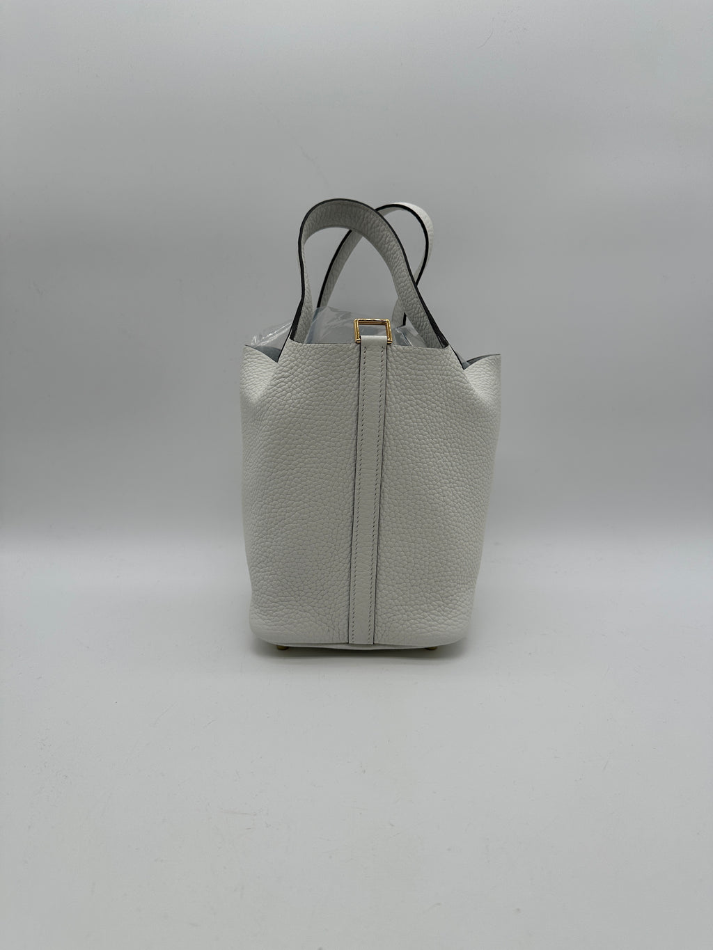 Hermès Picotin 18 New White Tourillion Clemence Gold Hardware