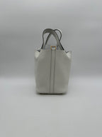 Hermès Picotin 18 New White Tourillion Clemence Gold Hardware