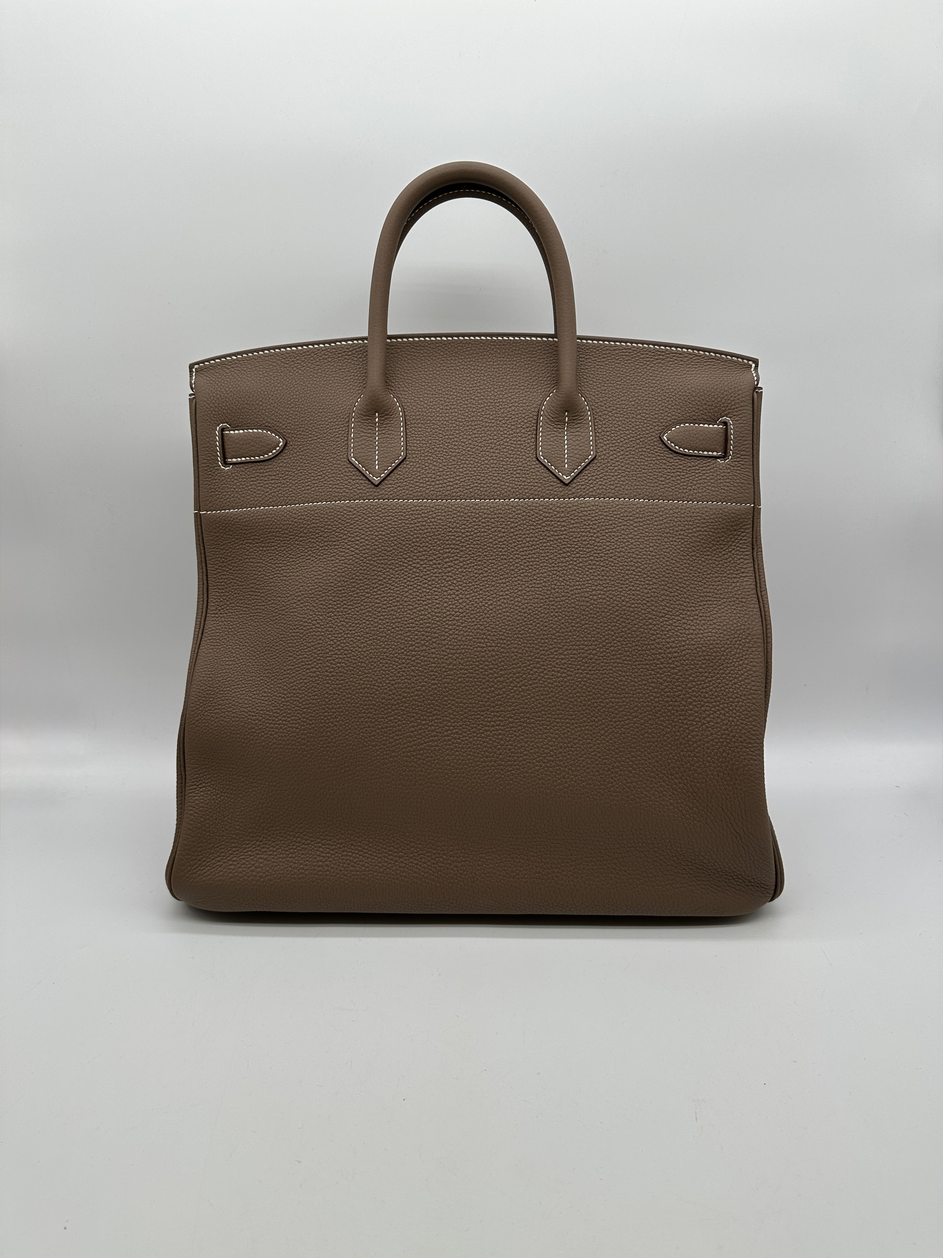 Hermès Haut a Courroies 40 Etoupe Togo Palladium Hardware