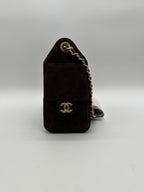 Chanel 25 Hobo Mini Dark Brown Suede Gold Hardware