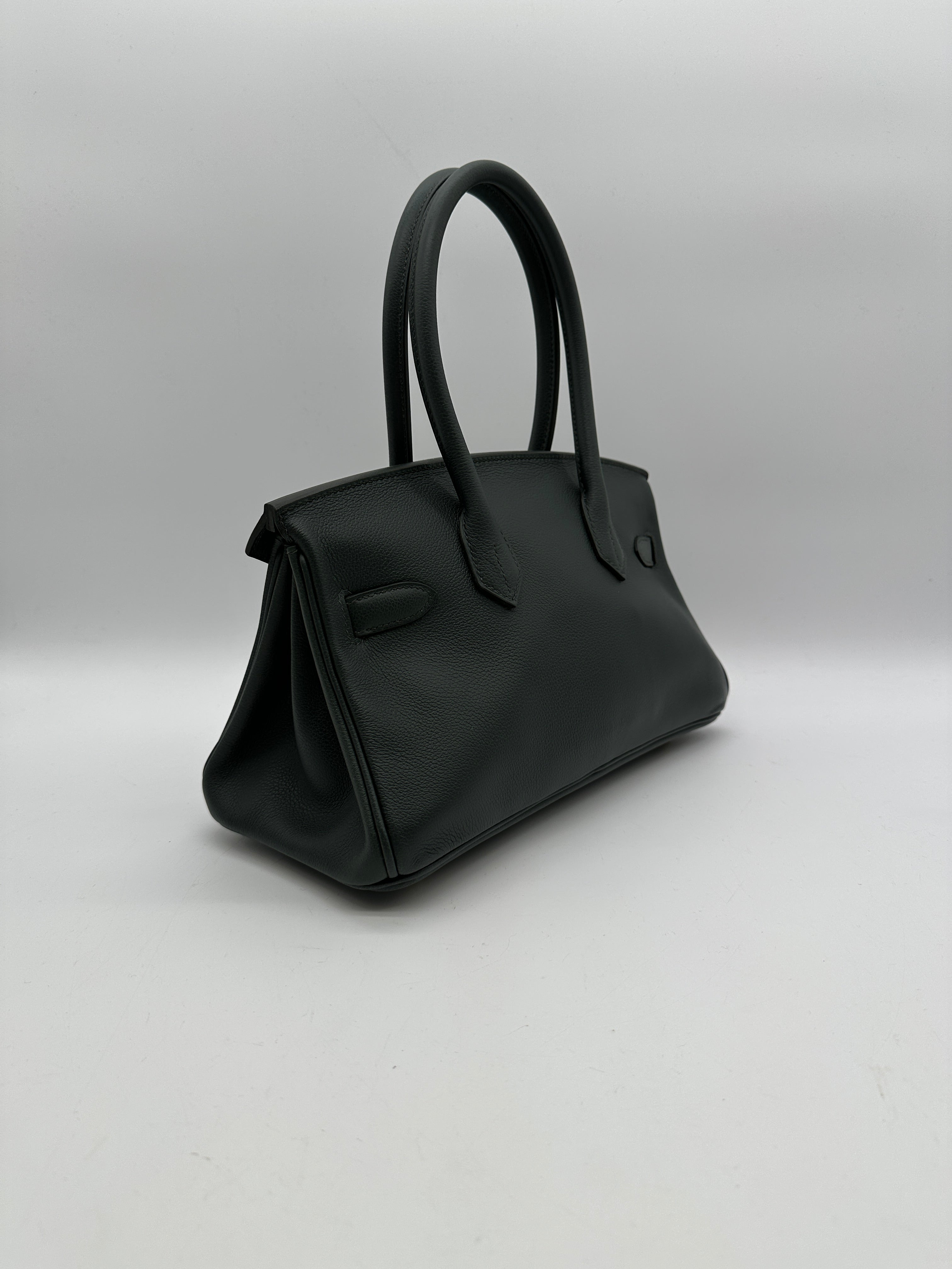 Hermès Birkin Shoulder 29 Vert Mangrove Evercolor Permabrass Hardware