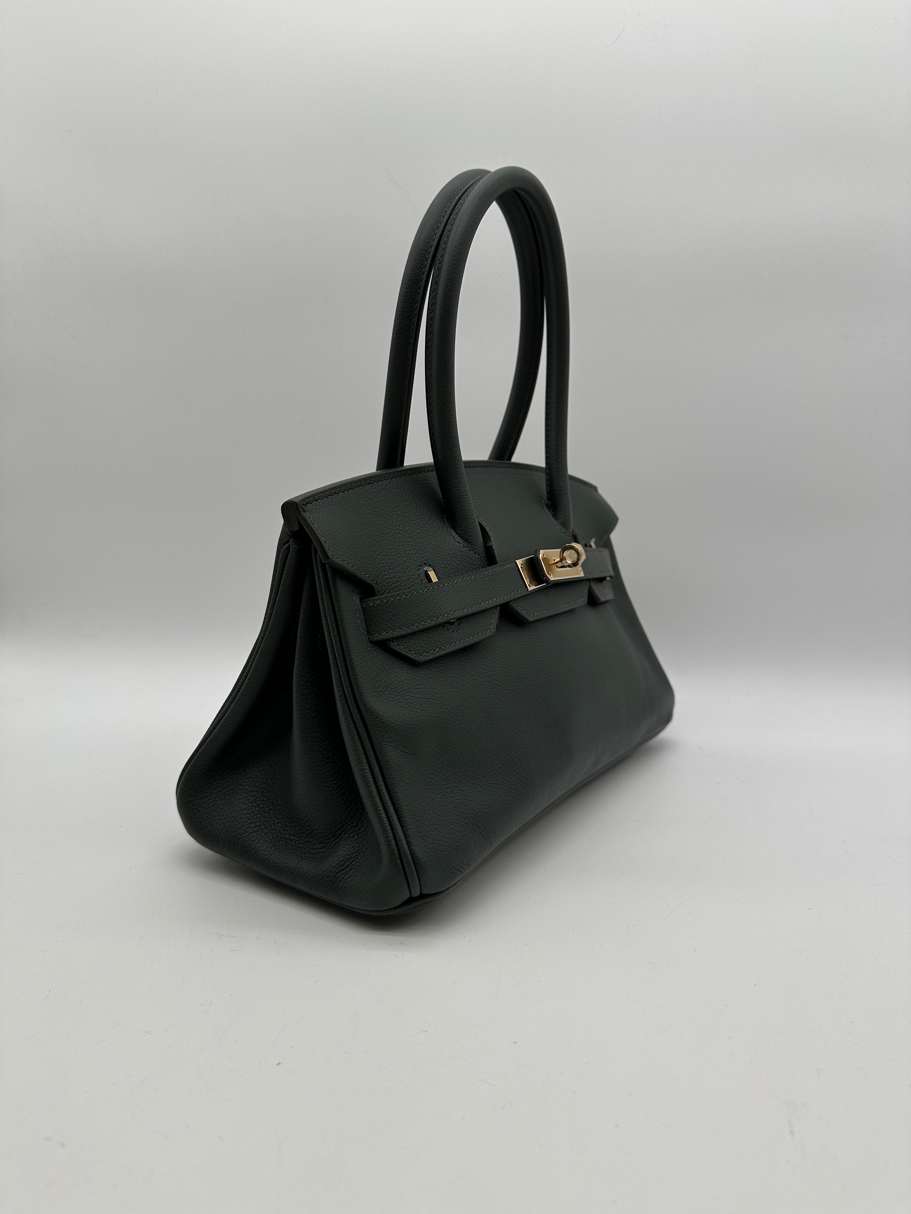 Hermès Birkin Shoulder 29 Vert Mangrove Evercolor Permabrass Hardware