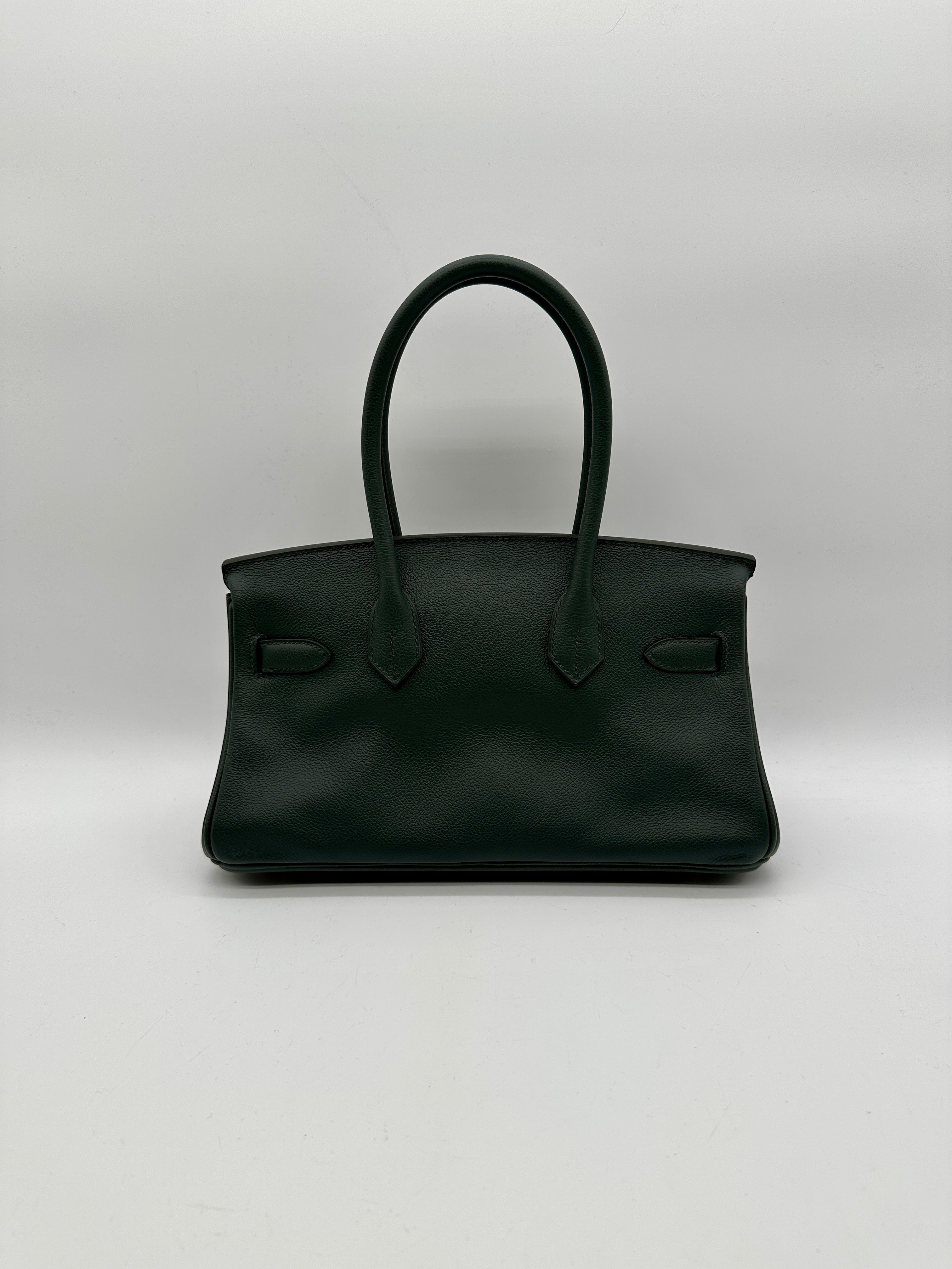 Hermès Birkin Shoulder 29 Vert Mangrove Evercolor Permabrass Hardware