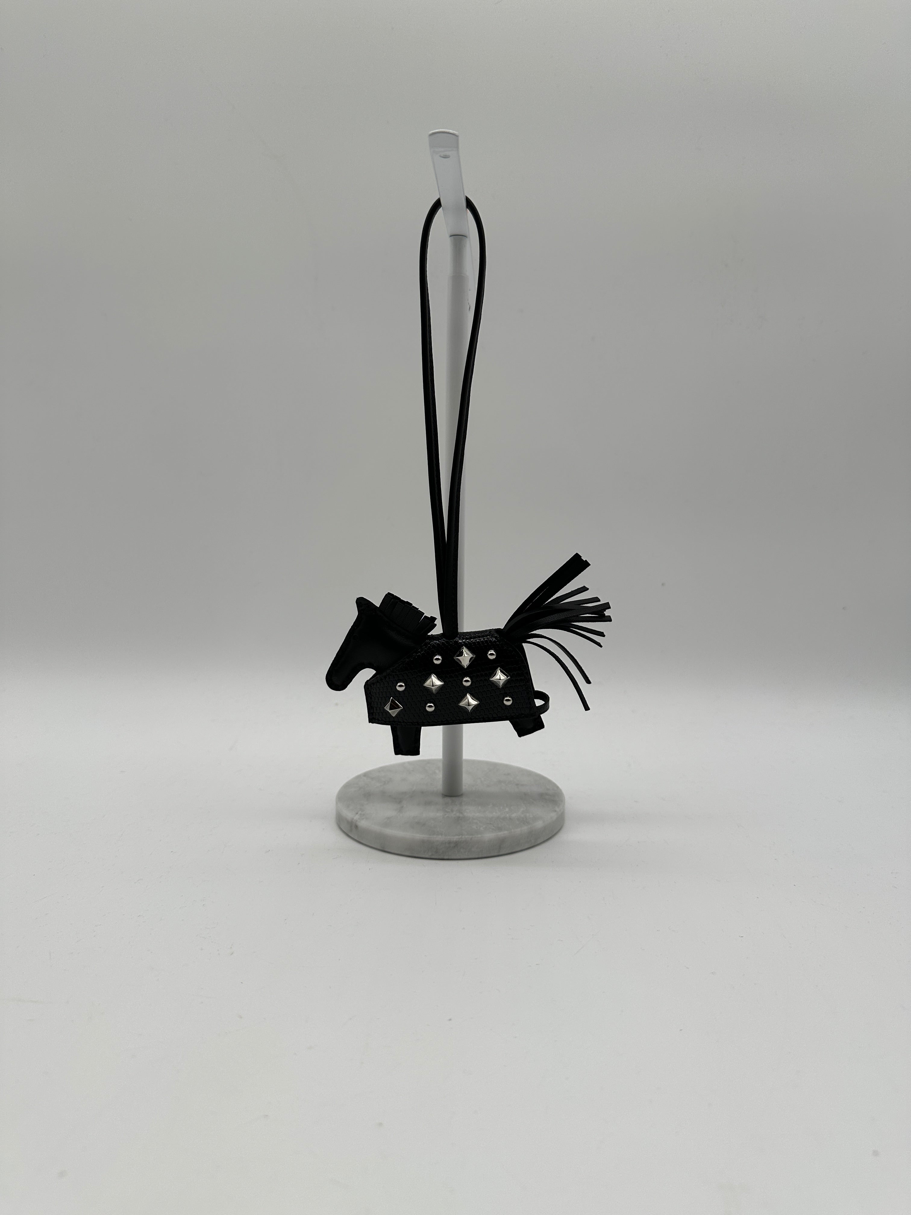 Hermès Rodeo Robeo Rock charm PM Milo/Lizard Noir