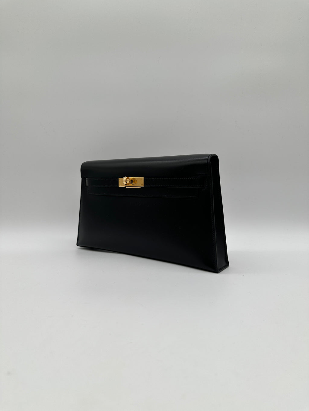 Hermès Kelly Elan Black Box Gold Hardware