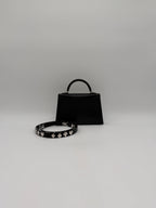 Hermès Mini Kelly Clou de coeur Black Chevre Palladium Hardware