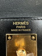 Hermès Kelly Elan Black Box Gold Hardware