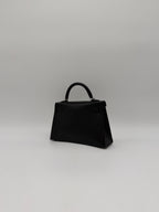 Hermès Mini Kelly Clou de coeur Black Chevre Palladium Hardware
