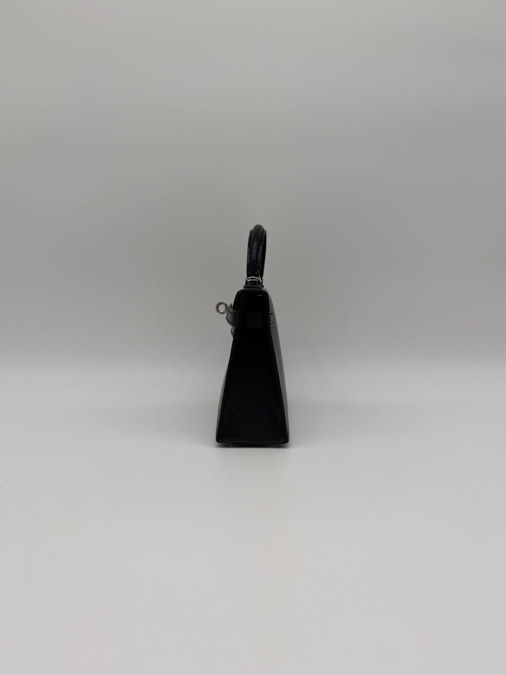 Hermès Mini Kelly Clou de coeur Black Chevre Palladium Hardware