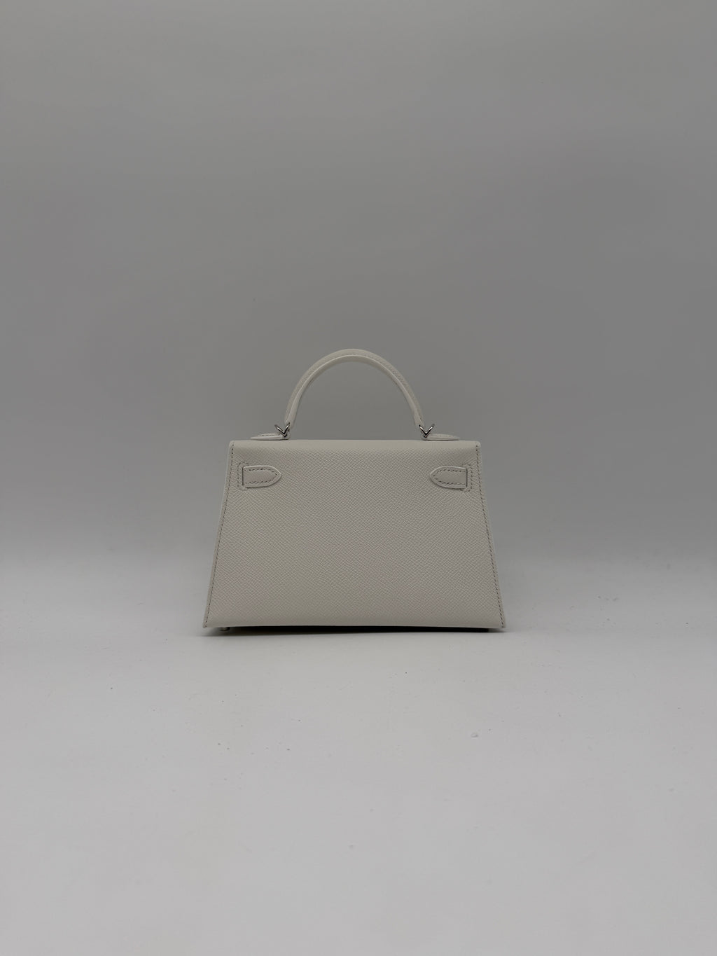Hermès Mini Kelly White Epsom Palladium Hardware