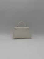 Hermès Mini Kelly White Epsom Palladium Hardware