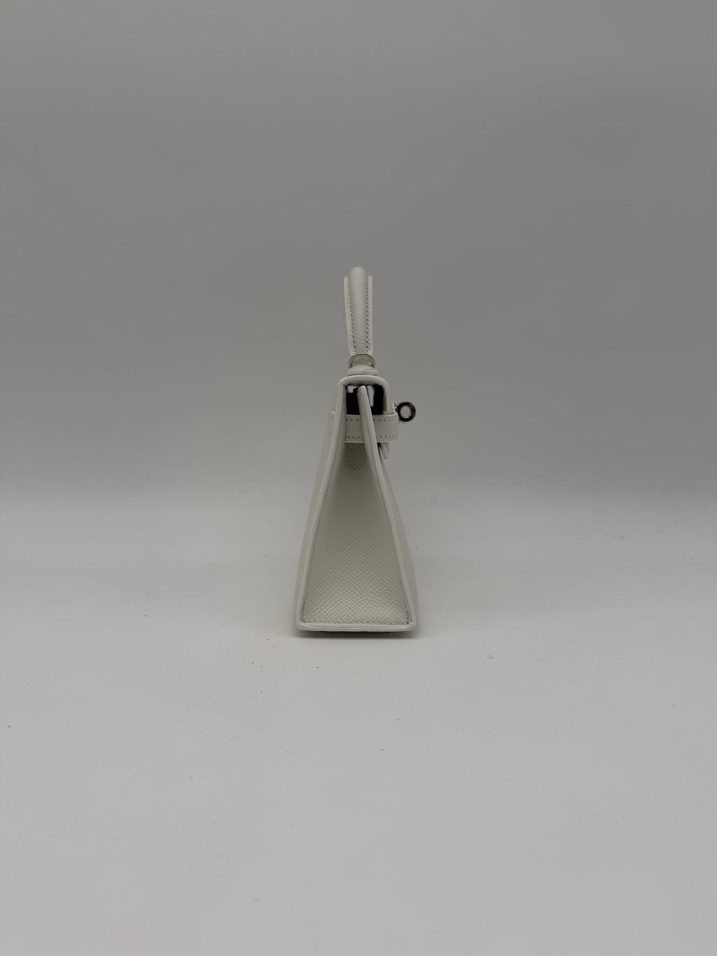 Hermès Mini Kelly White Epsom Palladium Hardware