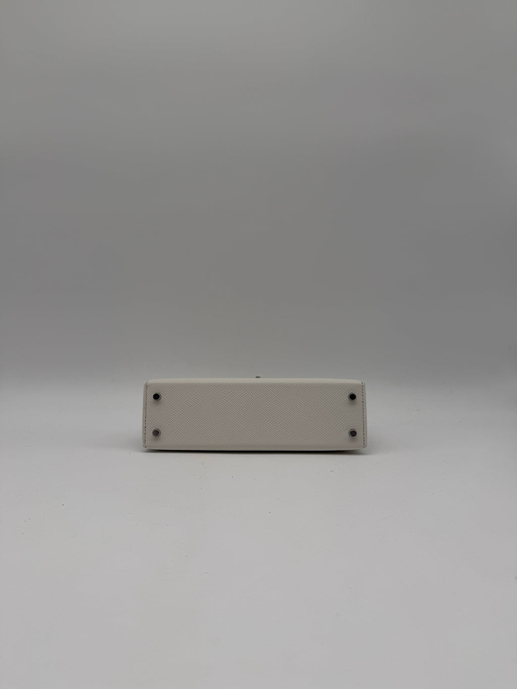 Hermès Mini Kelly White Epsom Palladium Hardware