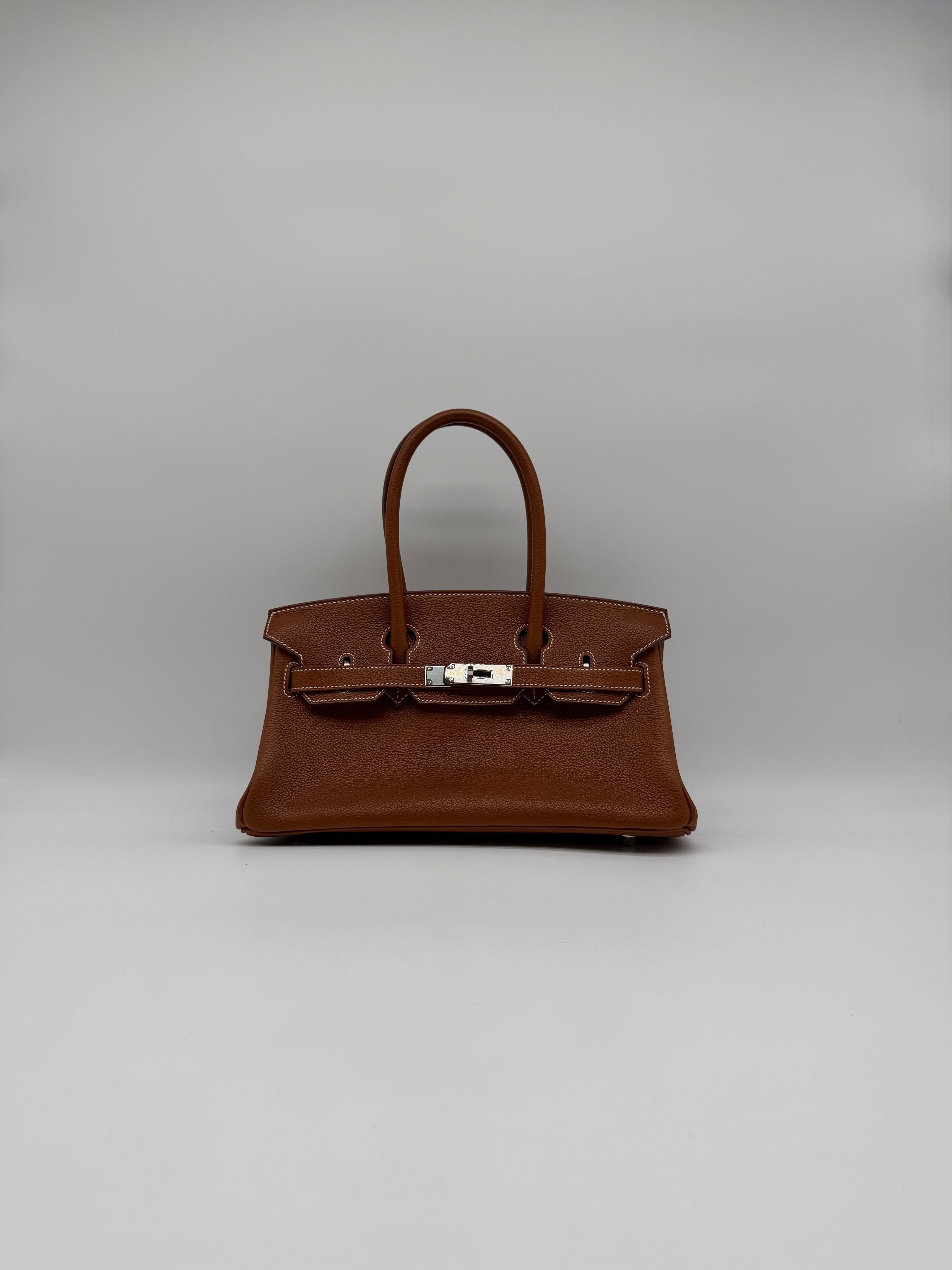Hermès Birkin 29 Shoulder Fauve Barenia Palladium Hardware