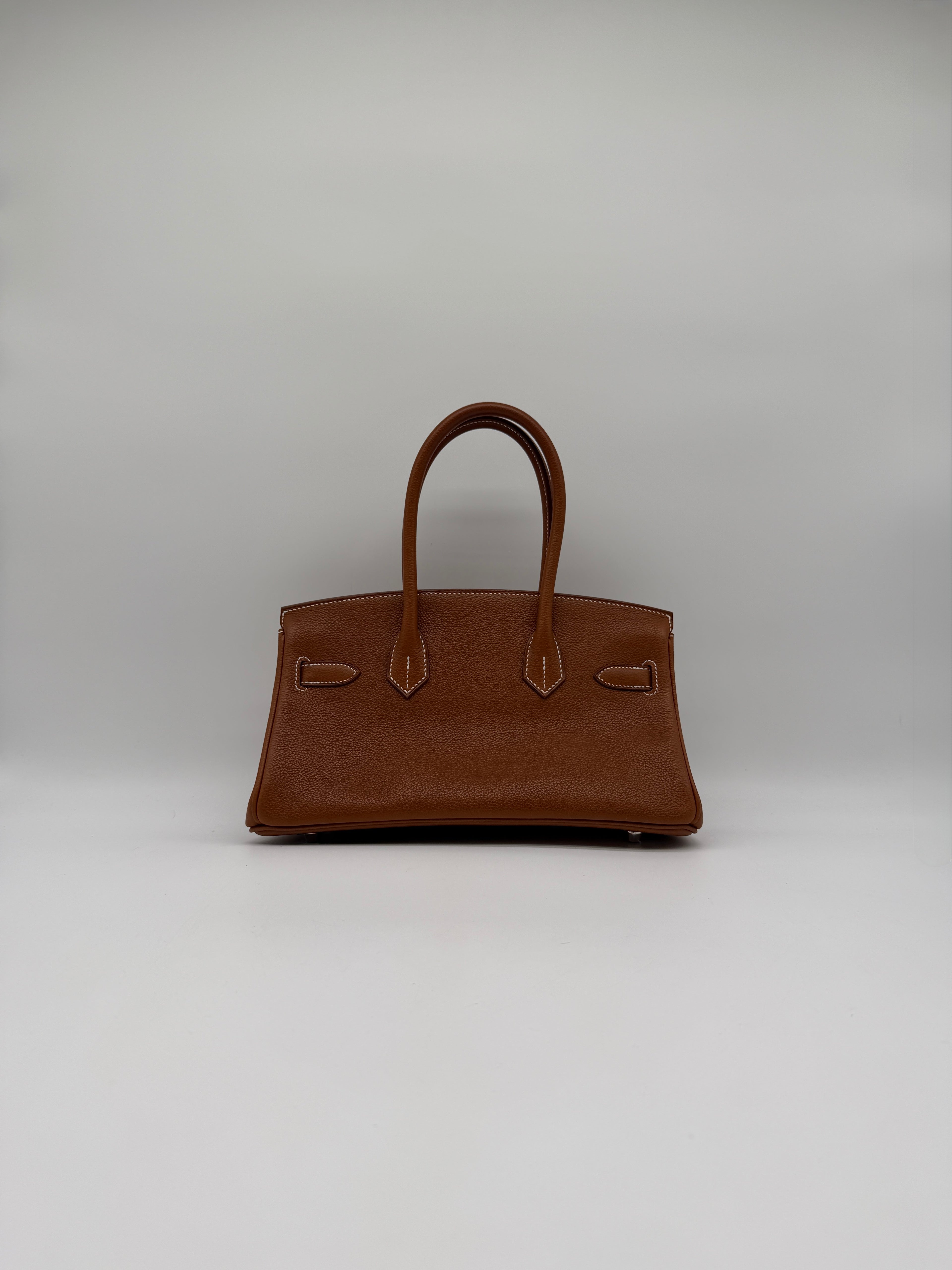 Hermès Birkin 29 Shoulder Fauve Barenia Palladium Hardware