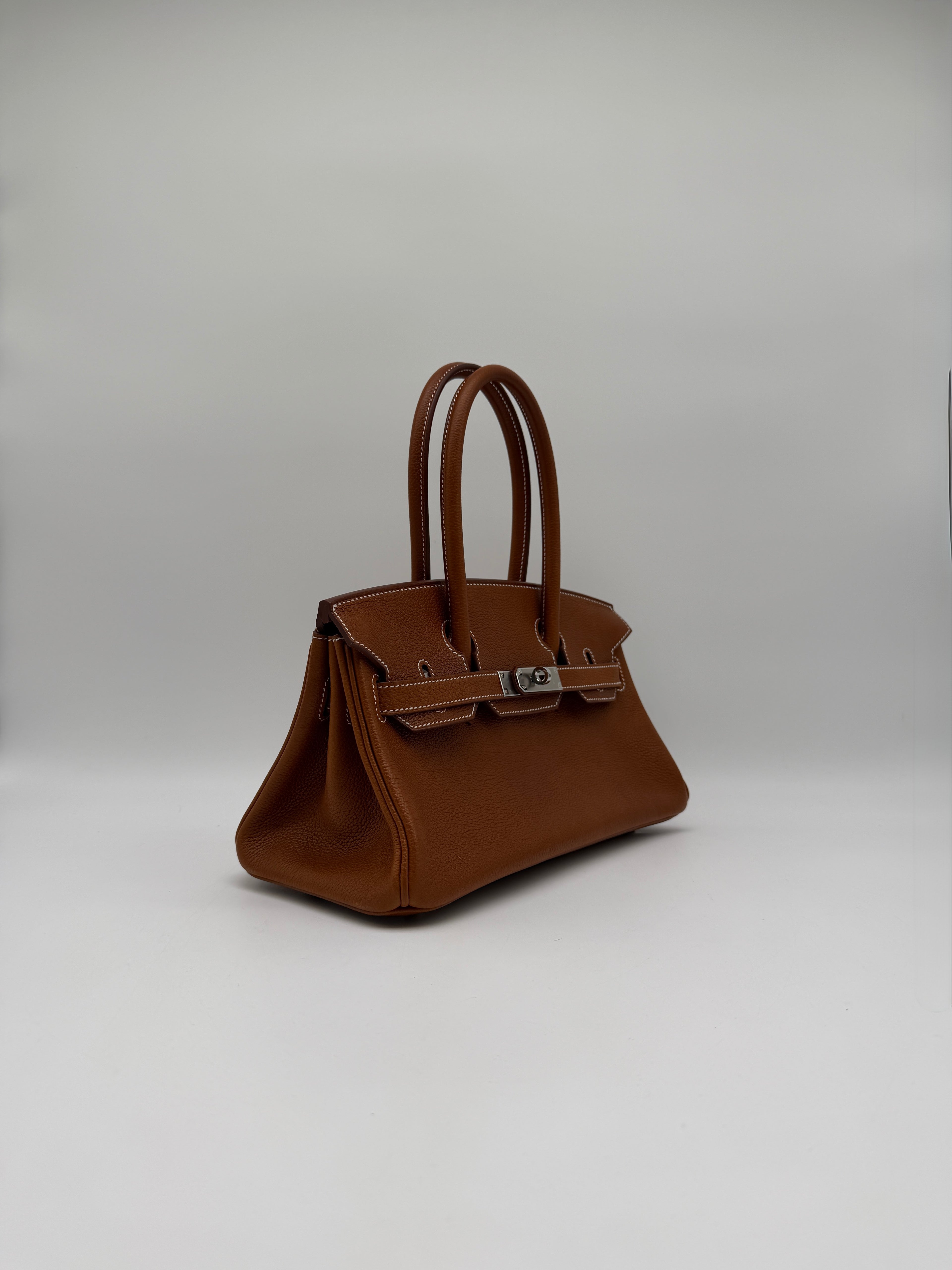 Hermès Birkin 29 Shoulder Fauve Barenia Palladium Hardware