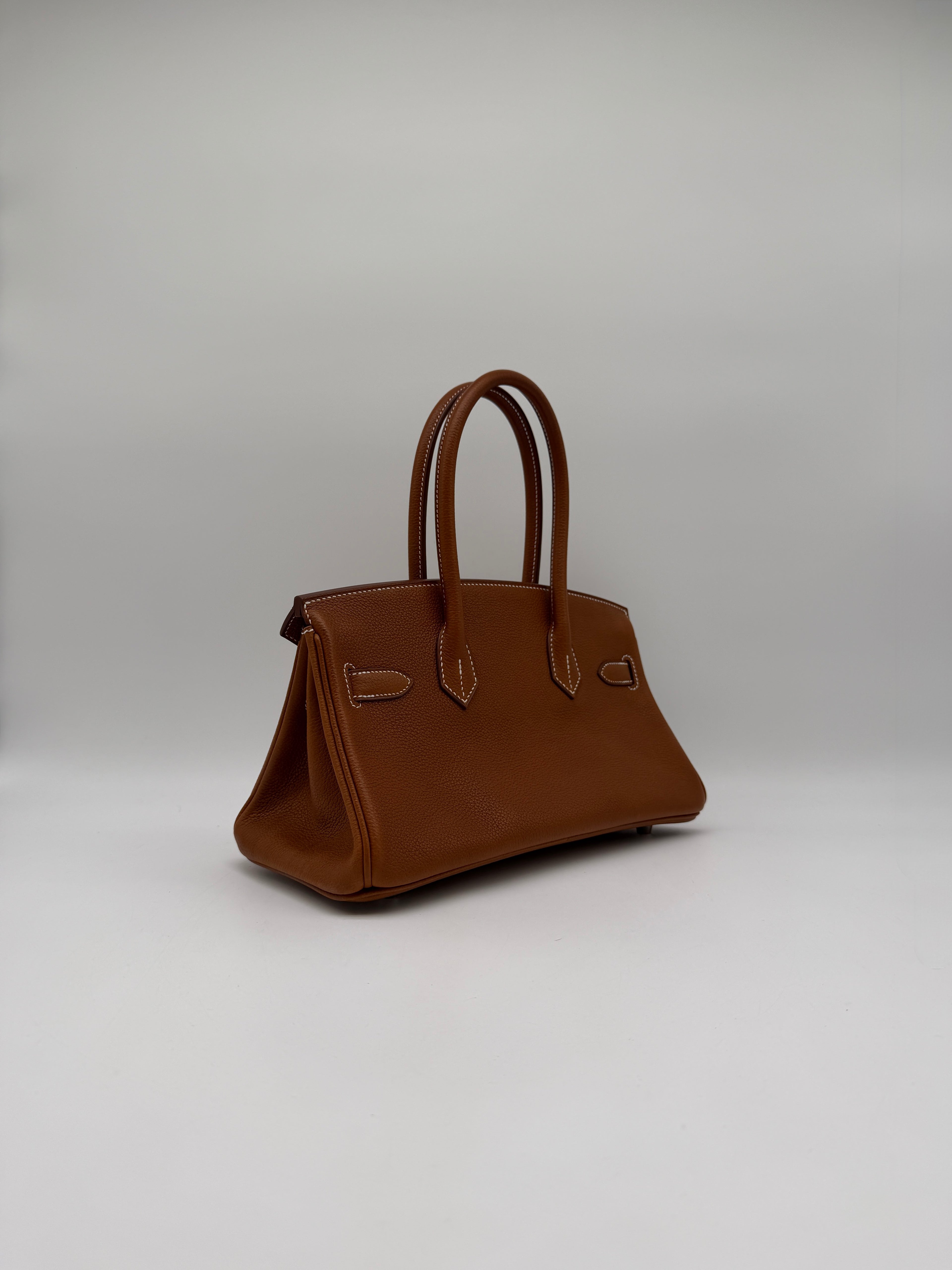 Hermès Birkin 29 Shoulder Fauve Barenia Palladium Hardware