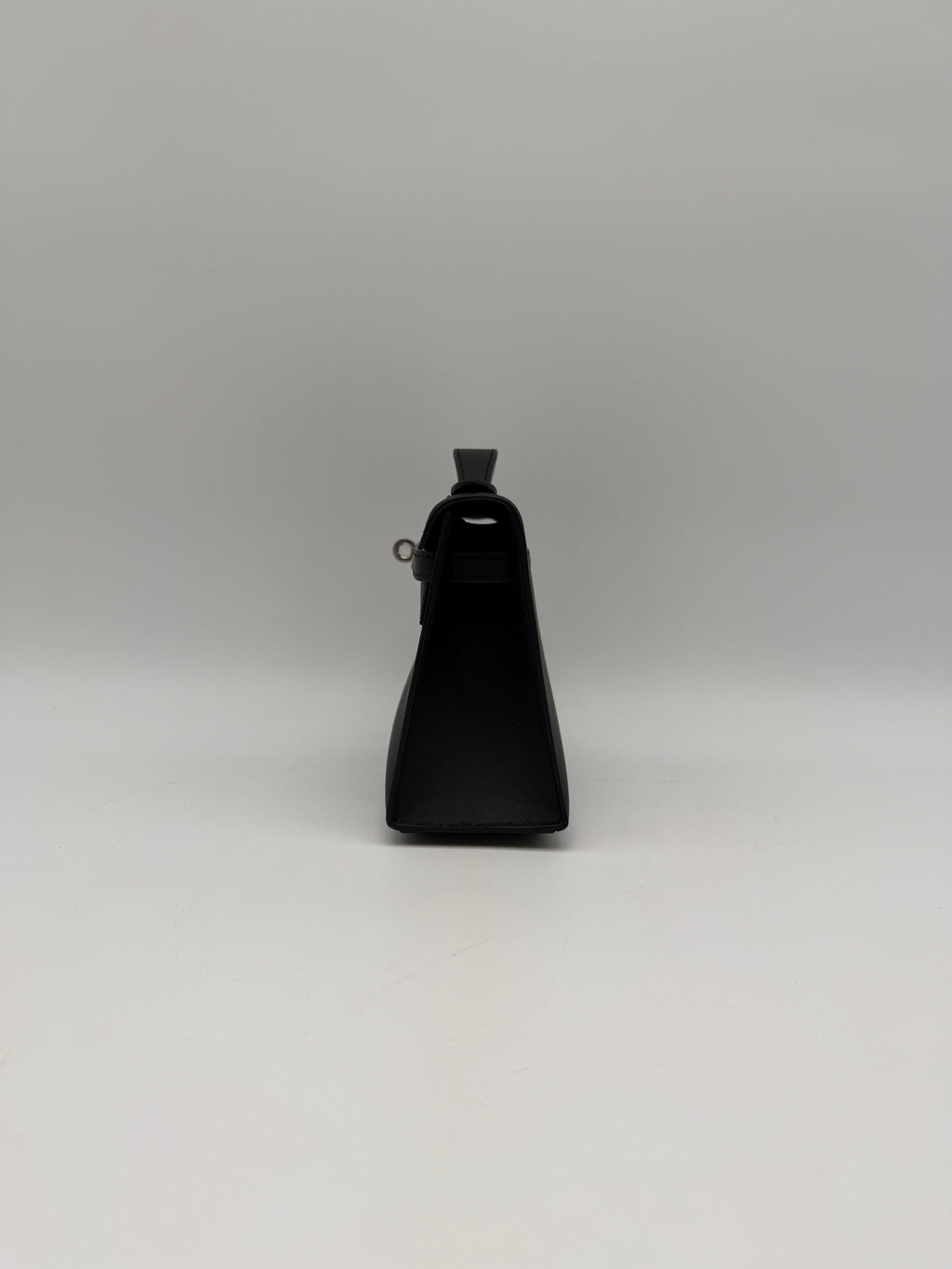 Hermès Kelly Pochette Black Swift Palladium Hardware