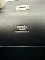Hermès Kelly Pochette Black Swift Palladium Hardware
