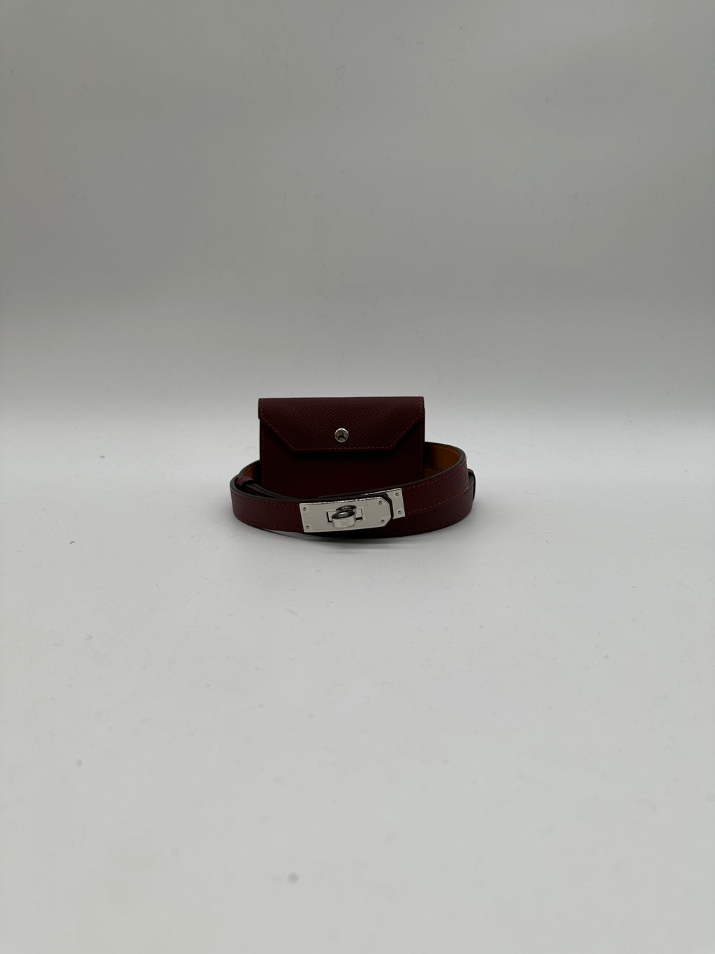 Hermès Kelly 18 Belt with Pocket Rouge H Epsom Palladium Hardware