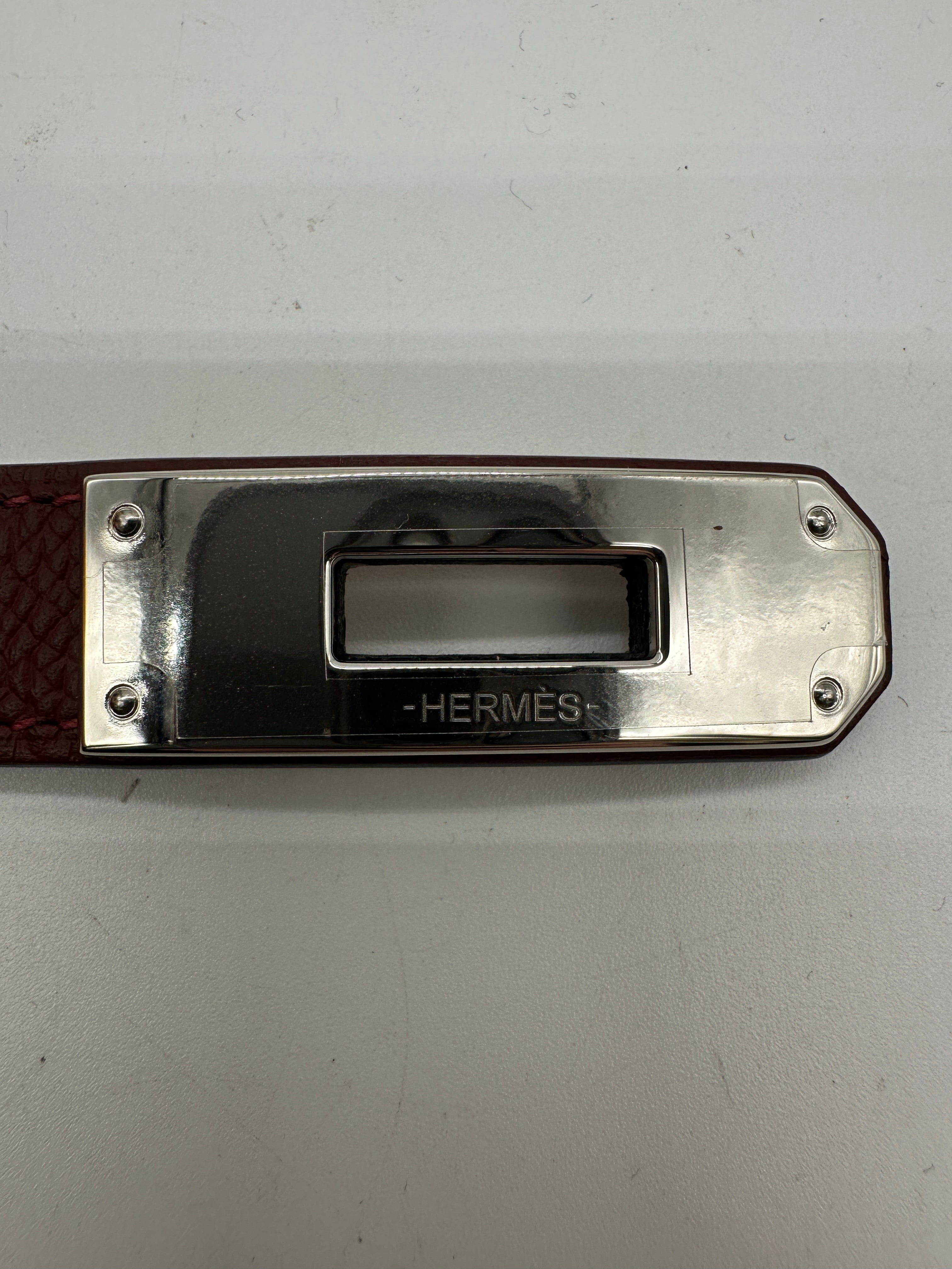 Hermès Kelly 18 Belt with Pocket Rouge H Epsom Palladium Hardware