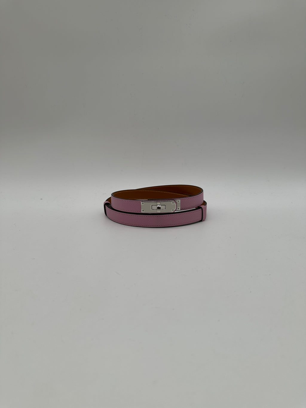 Hermès Kelly 18 Belt Mauve Sylvester Epsom  Palladium Hardware