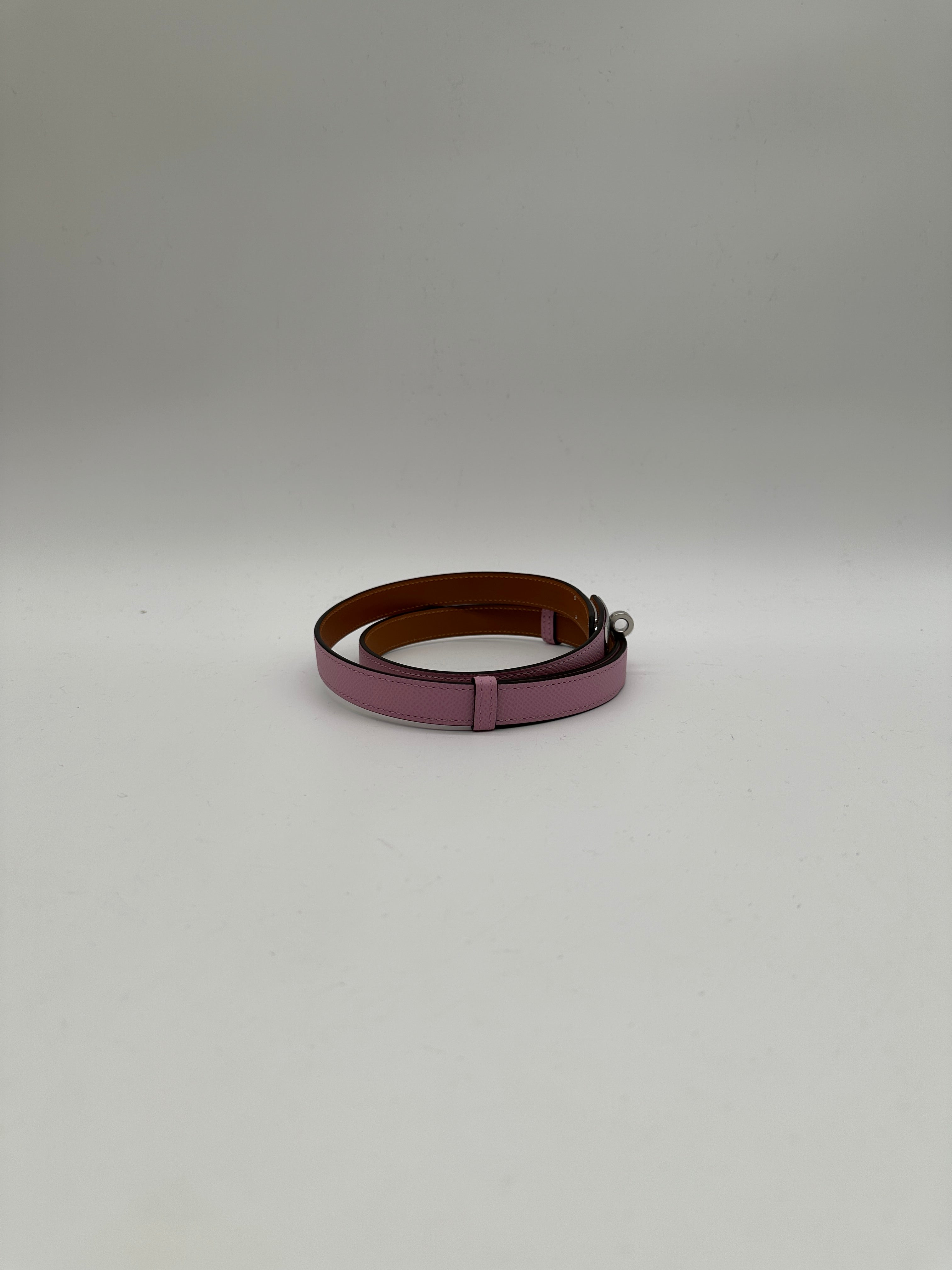 Hermès Kelly 18 Belt Mauve Sylvester Epsom  Palladium Hardware