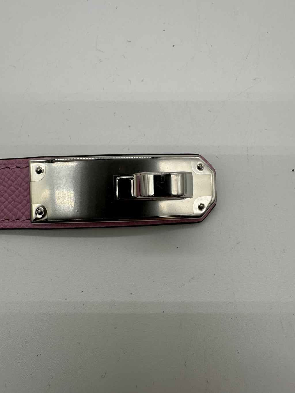 Hermès Kelly 18 Belt Mauve Sylvester Epsom  Palladium Hardware