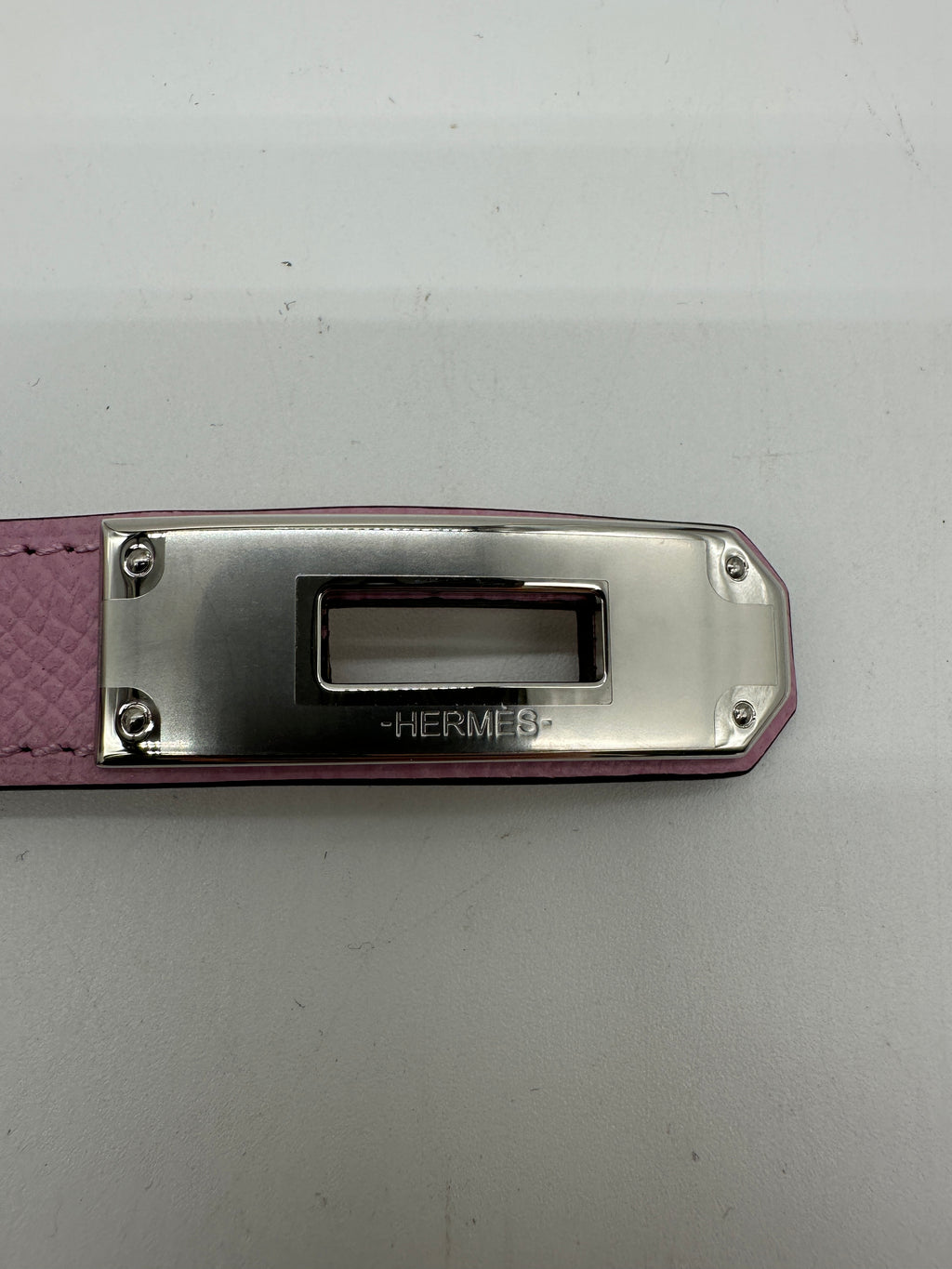 Hermès Kelly 18 Belt Mauve Sylvester Epsom  Palladium Hardware