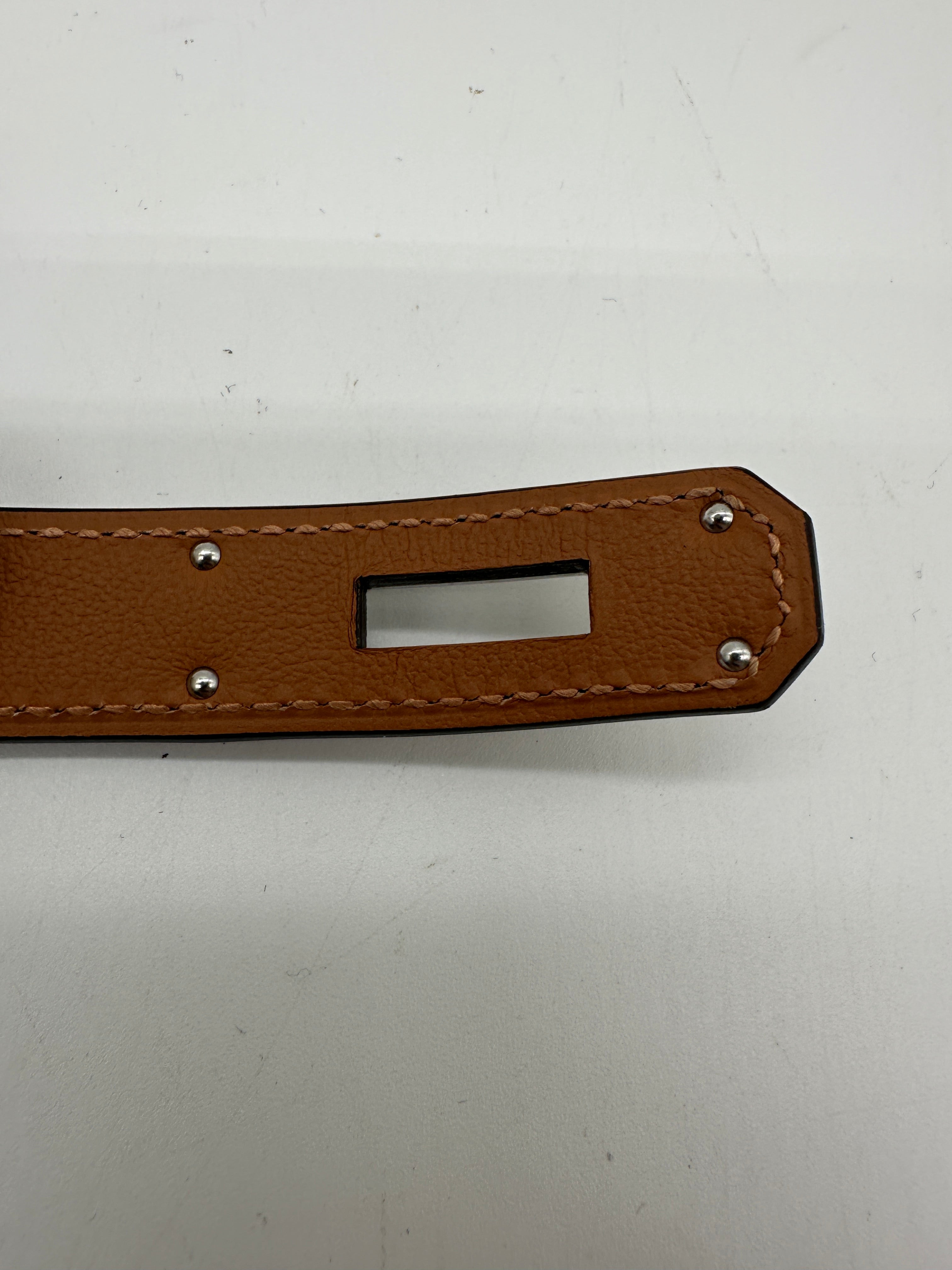 Hermès Kelly 18 Belt Mauve Sylvester Epsom  Palladium Hardware