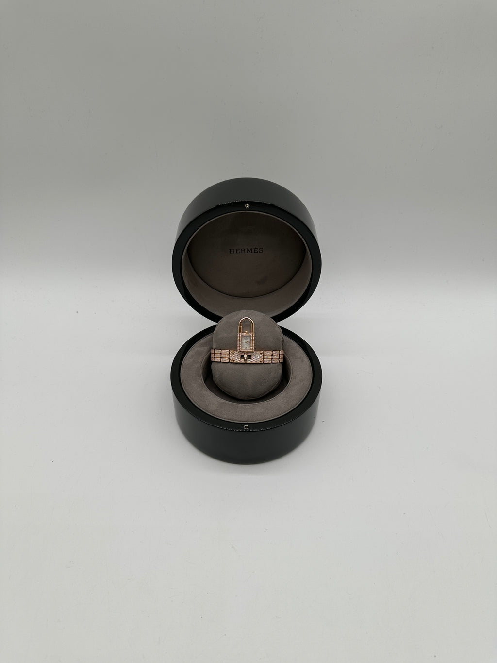 Hermès Kelly watch Mini model 16 mm Rose Gold 179 diamonds (0.889 ct)