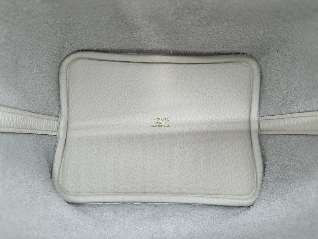 Hermès Picotin 18 New White Tourillion Clemence Gold Hardware