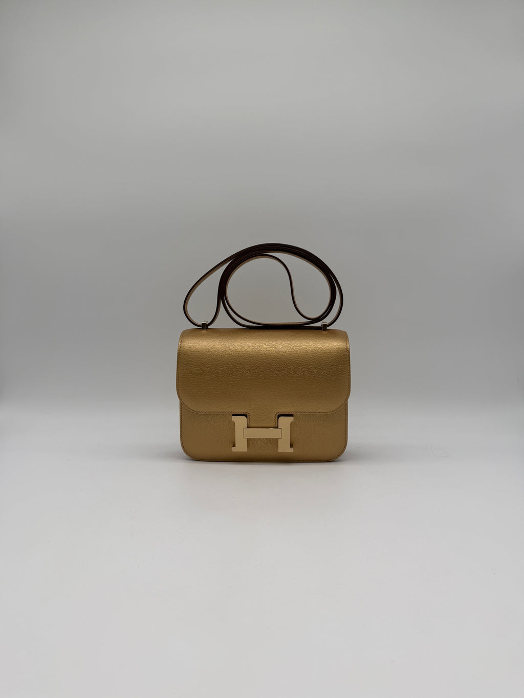 Hermès Constance 18 Dore Chevre Permabrass Hardware