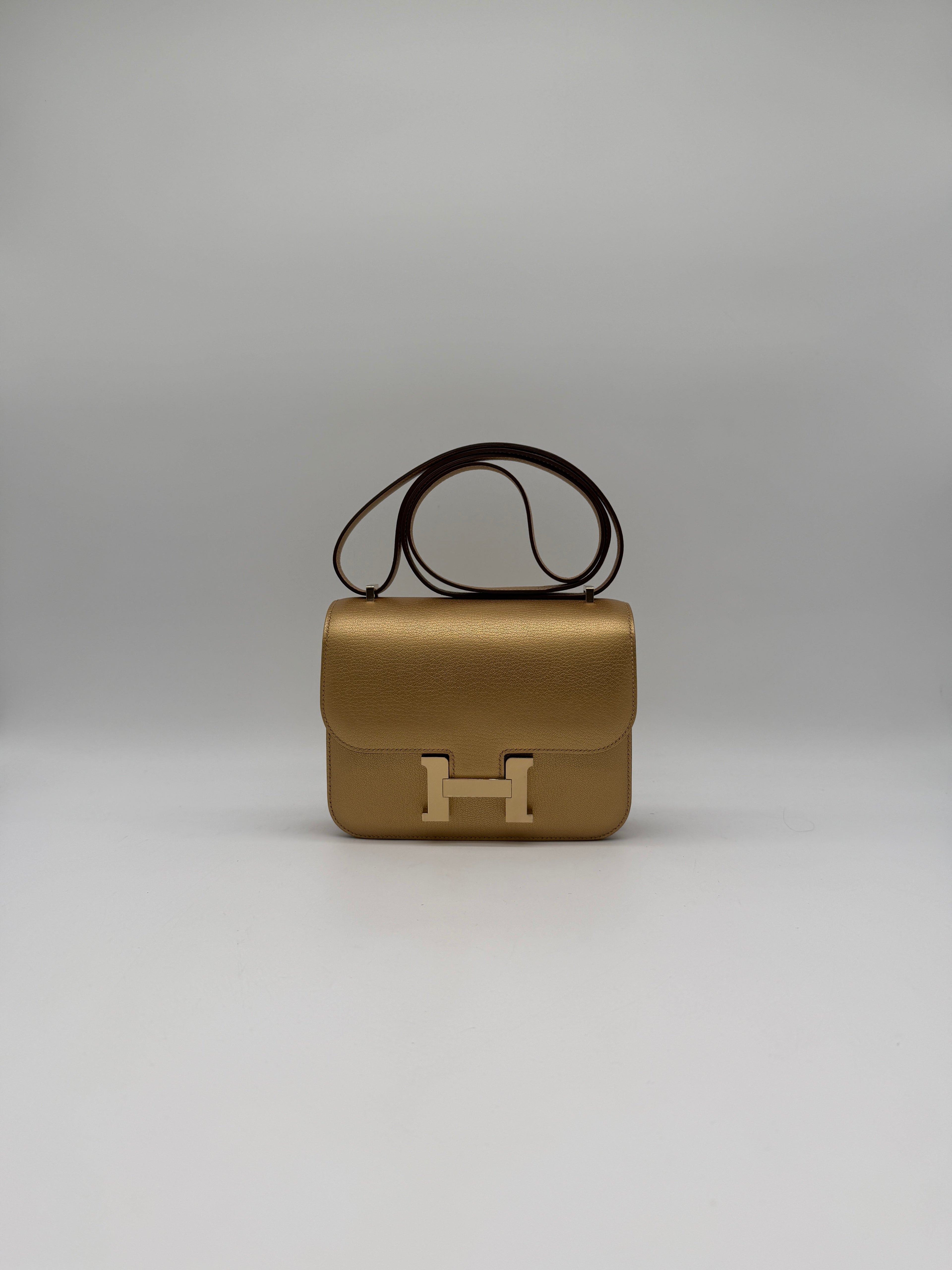 Hermès Constance 18 Dore Chevre Permabrass Hardware