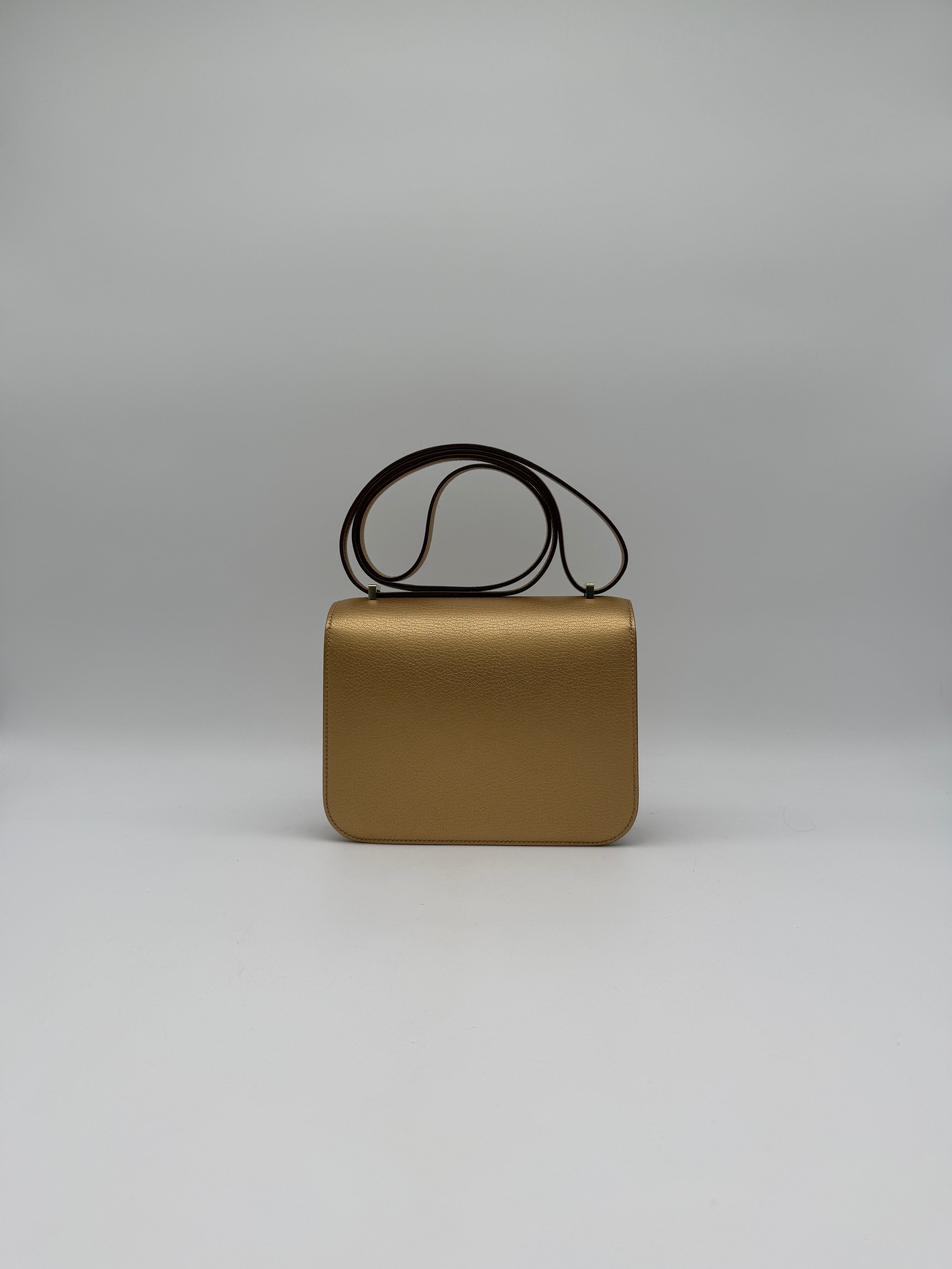 Hermès Constance 18 Dore Chevre Permabrass Hardware