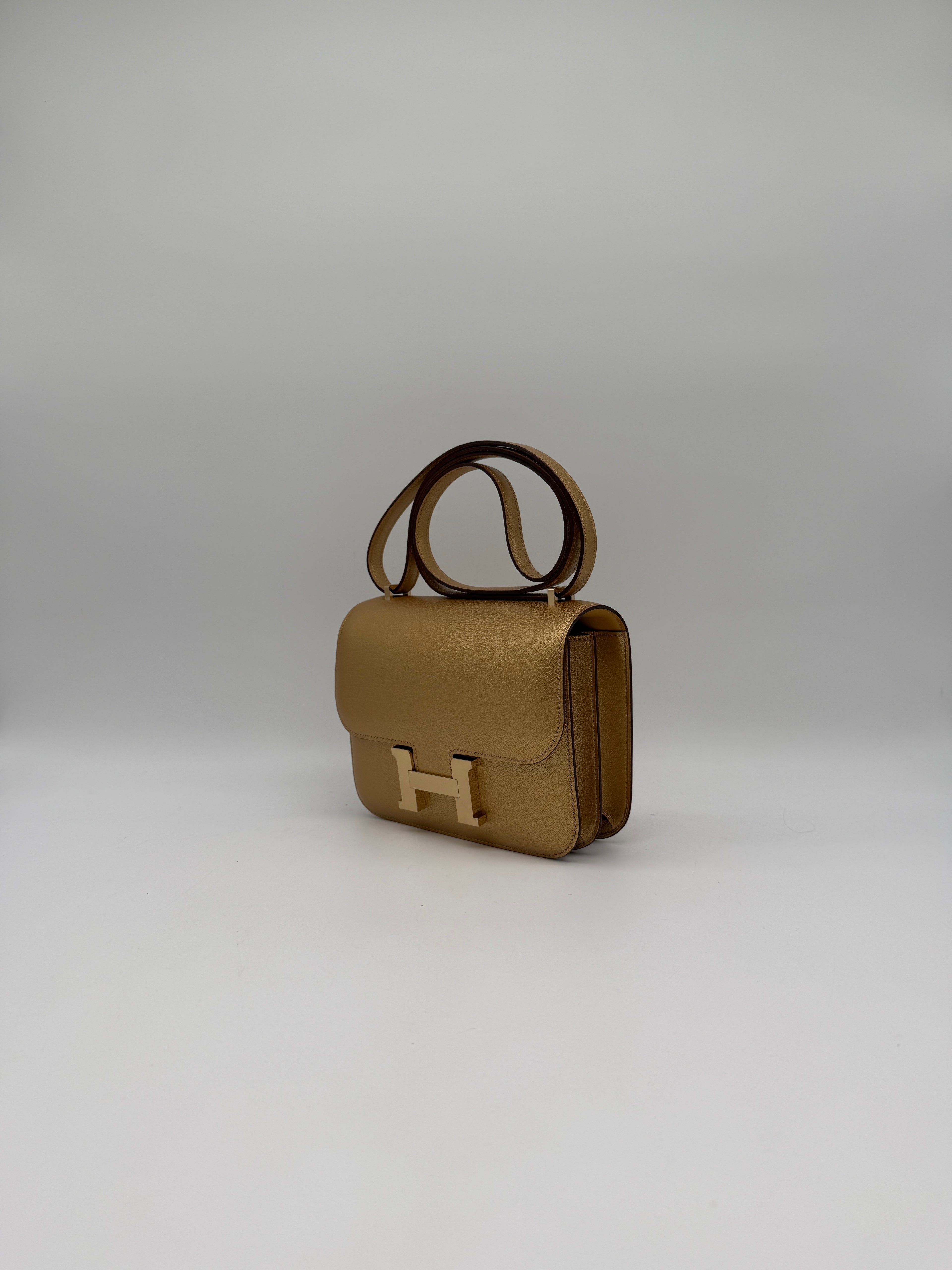 Hermès Constance 18 Dore Chevre Permabrass Hardware