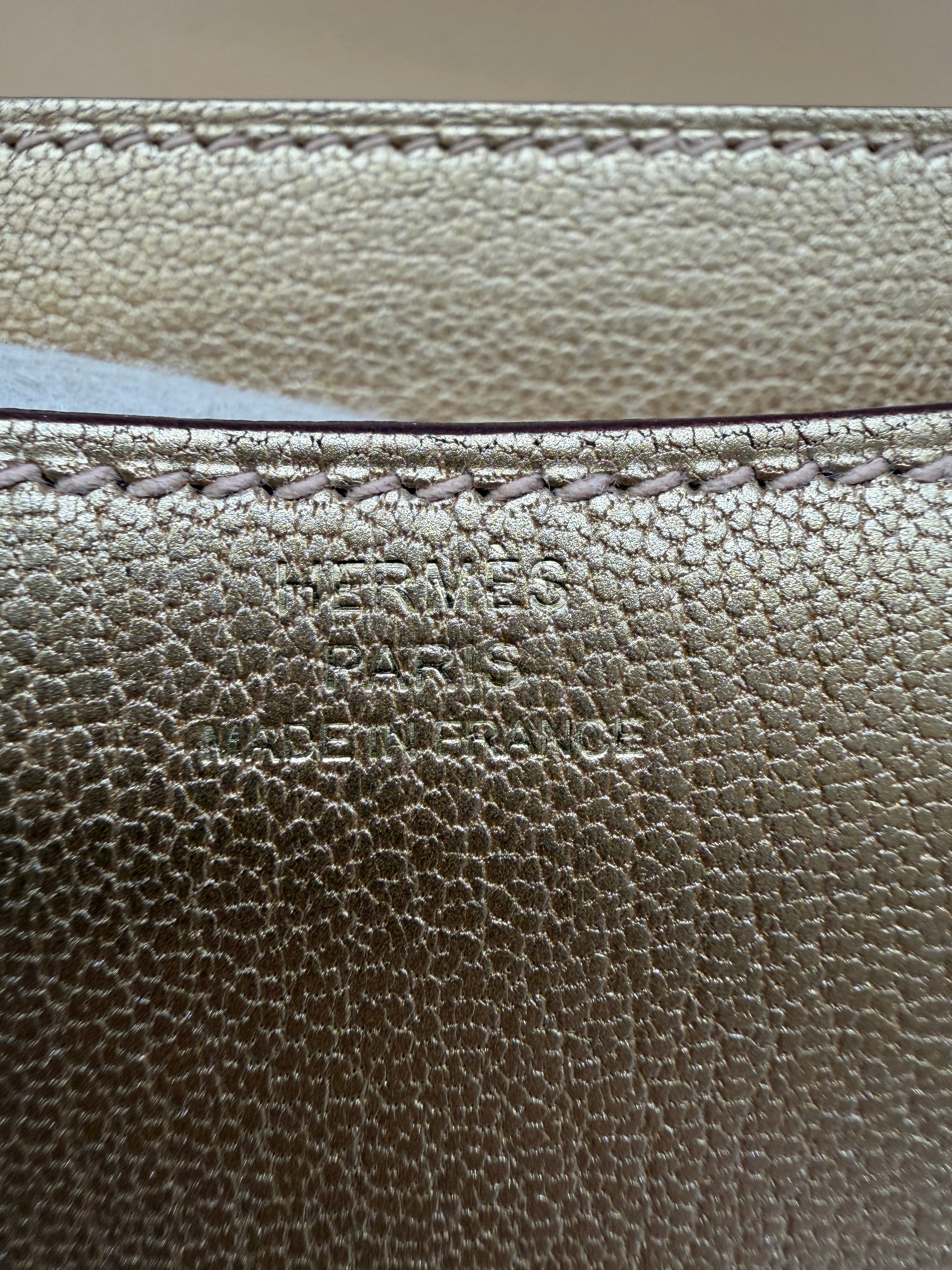 Hermès Constance 18 Dore Chevre Permabrass Hardware