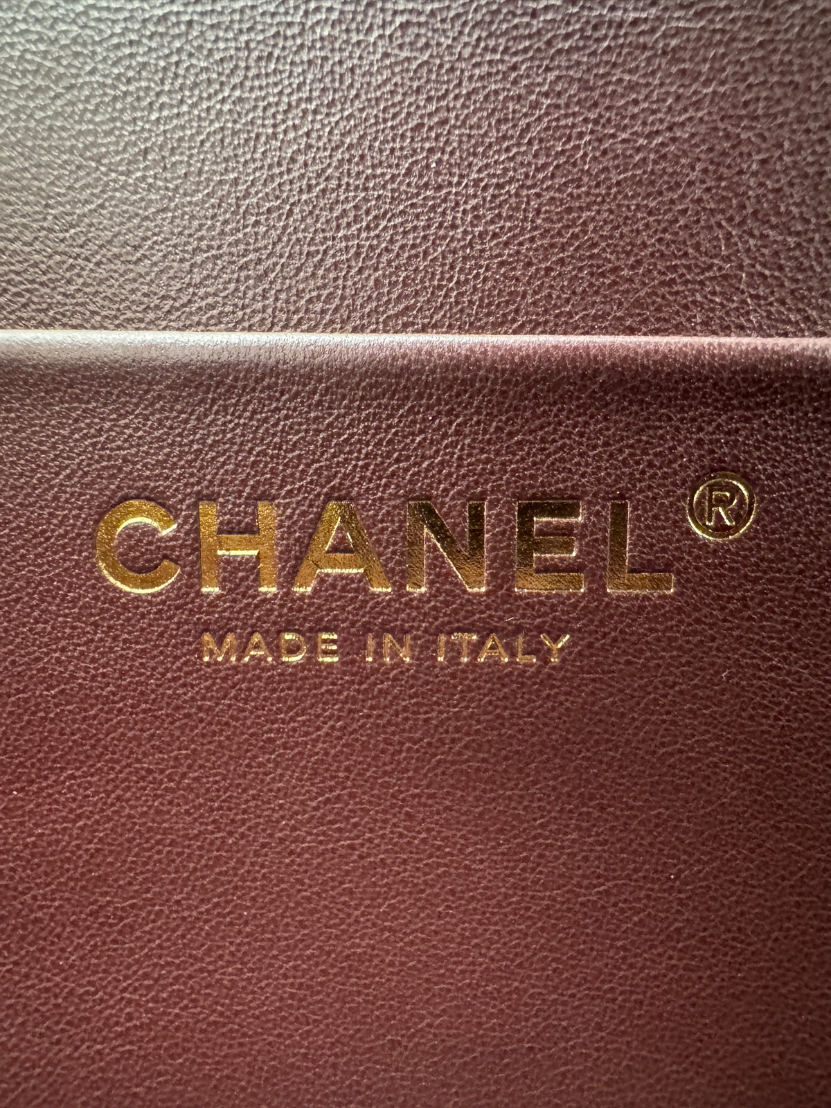 Chanel Maxi Flap Bag 32 Burgundy Suede Calfskin Gold-Tone Metal