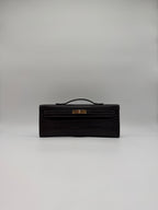 Hermès Kelly Cut Graphite Matt Porosus Permabrass Hardware