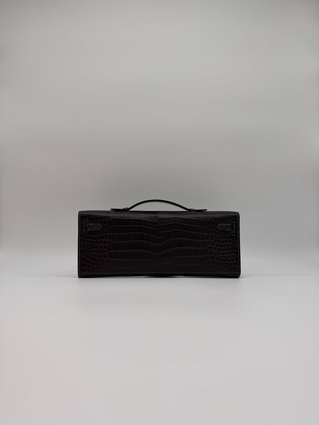 Hermès Kelly Cut Graphite Matt Porosus Permabrass Hardware