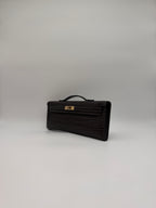 Hermès Kelly Cut Graphite Matt Porosus Permabrass Hardware