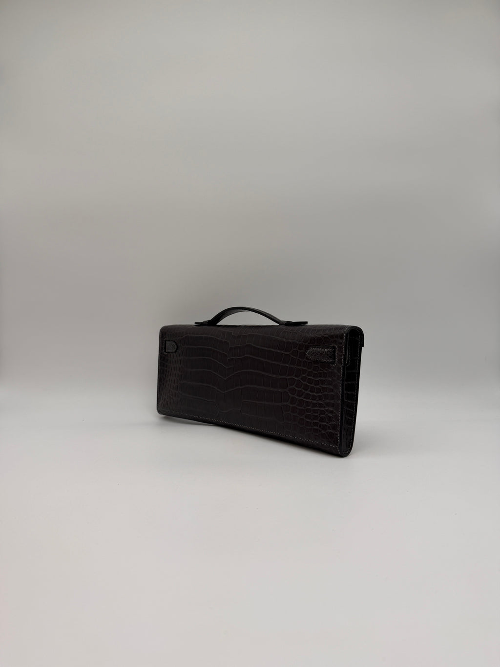 Hermès Kelly Cut Graphite Matt Porosus Permabrass Hardware