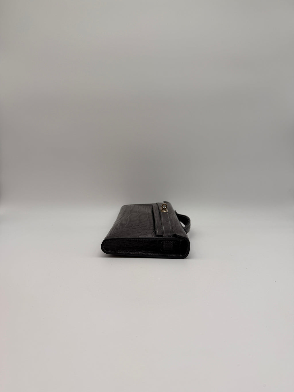 Hermès Kelly Cut Graphite Matt Porosus Permabrass Hardware