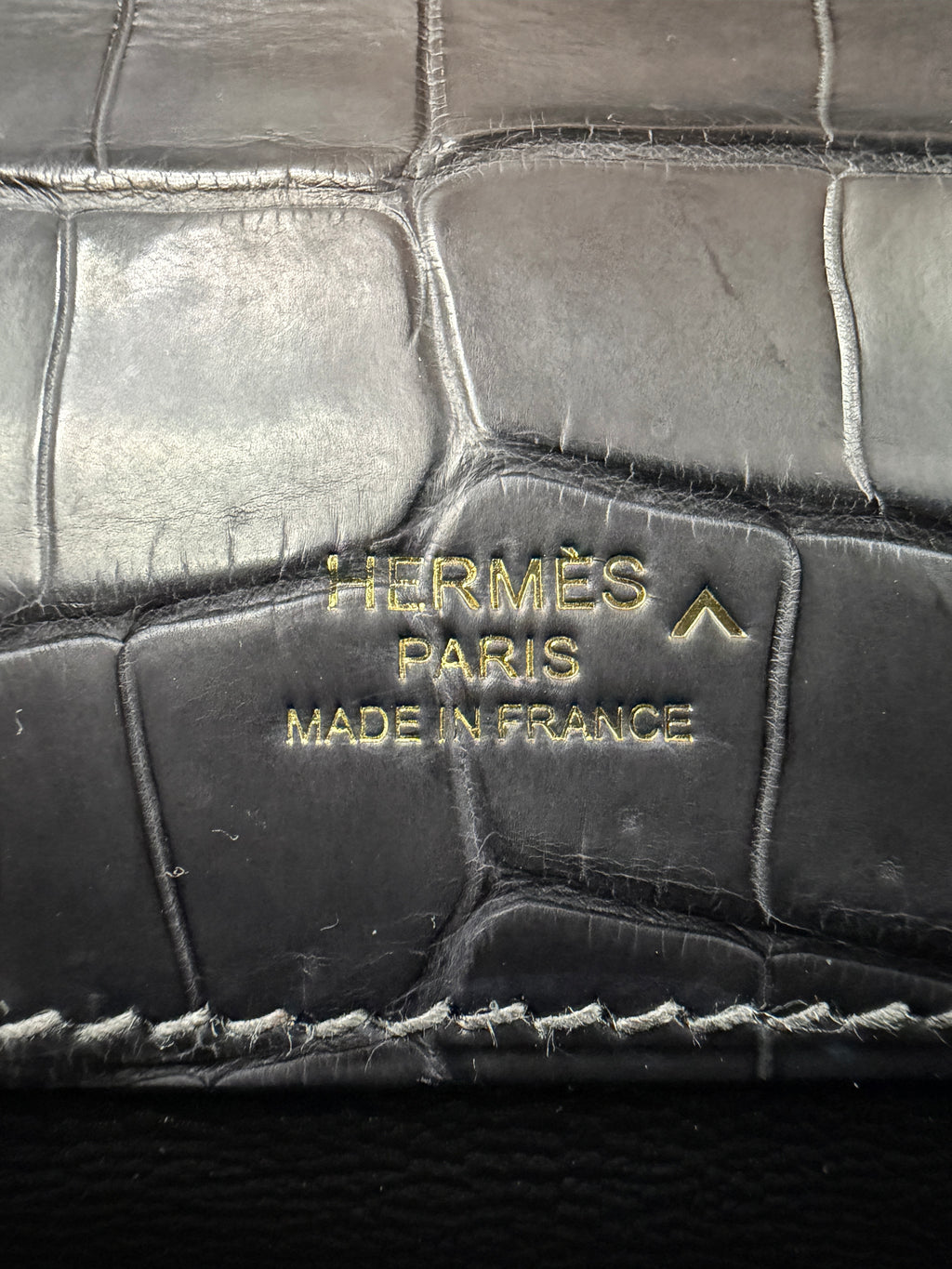 Hermès Kelly Cut Graphite Matt Porosus Permabrass Hardware